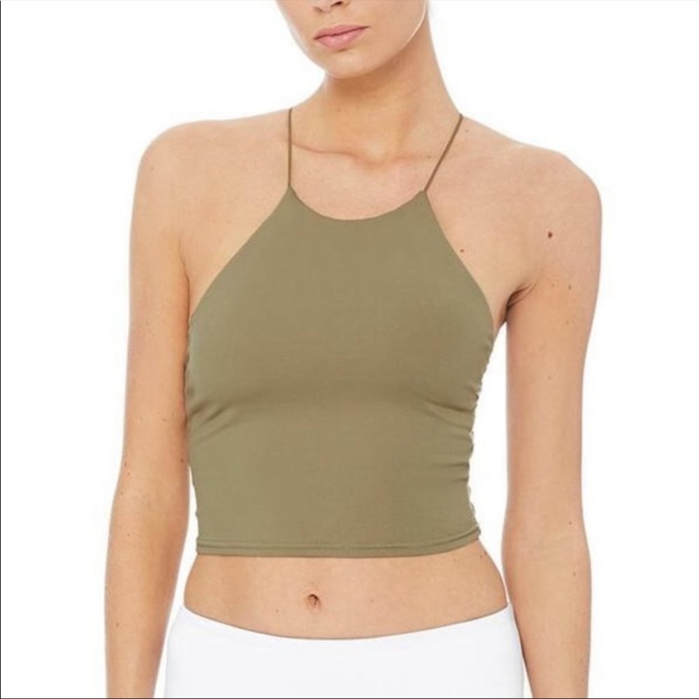 Alo Yoga precision bra tank light pink